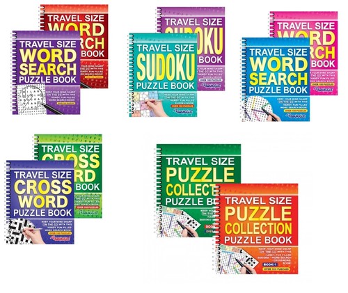 Travel size puzzles books - size,