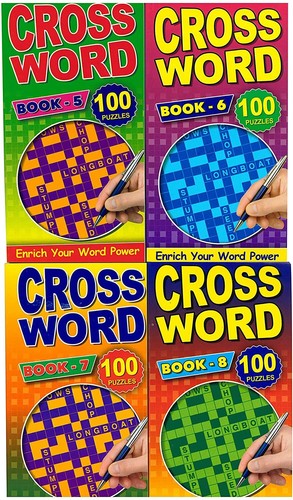 Adult crossword book - x, 100